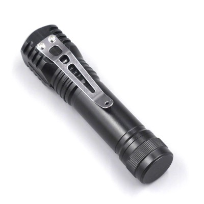 Portable XP-G3 led magnet mini usb torch pocket clip outdoor camping light flashlight