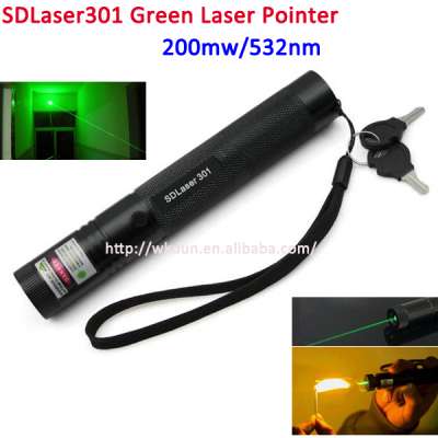 China wholesale SDlaser301 200mw 532nm Green Laser pinter with key switch