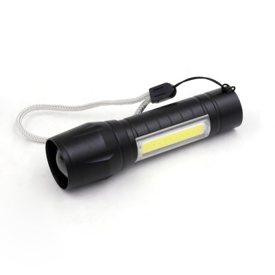 XPE COB Light USB Rechargeable LED Flashlight Built-in battery