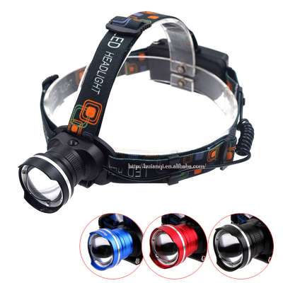 Factory wholesale high quality strong function camping flash light rechargeable 18650 battery headlamp with charger