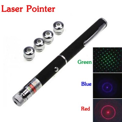 Cheap 5 IN 1 Green/Red/Blue Laser Pointer With Different Special Effects